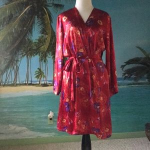 Red satin Robe